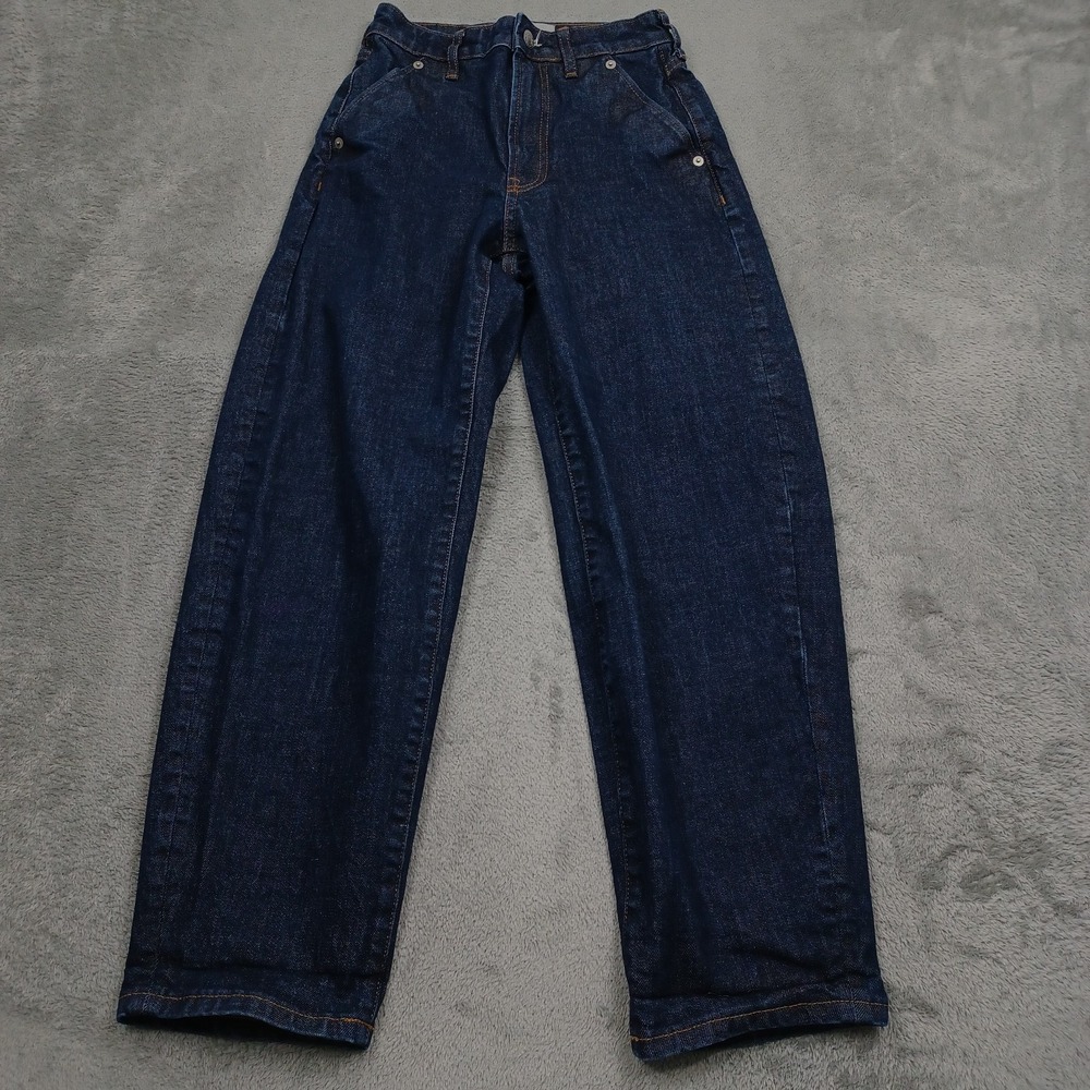 Everlane Jeans Womens 23 Blue Arc Barrel Preppy Cotton Pockets Casual